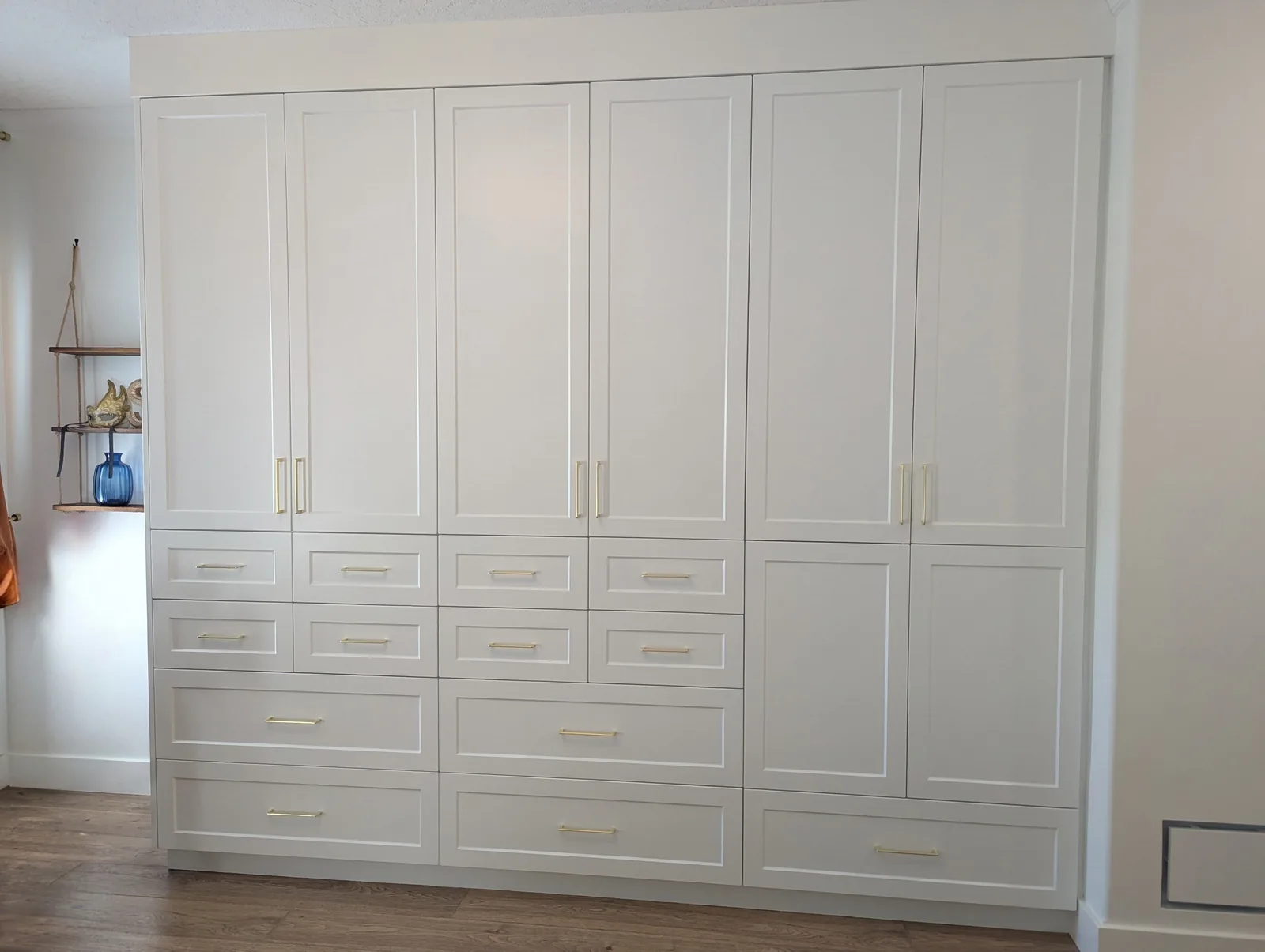Custom master bedroom wardrobe cabinetry